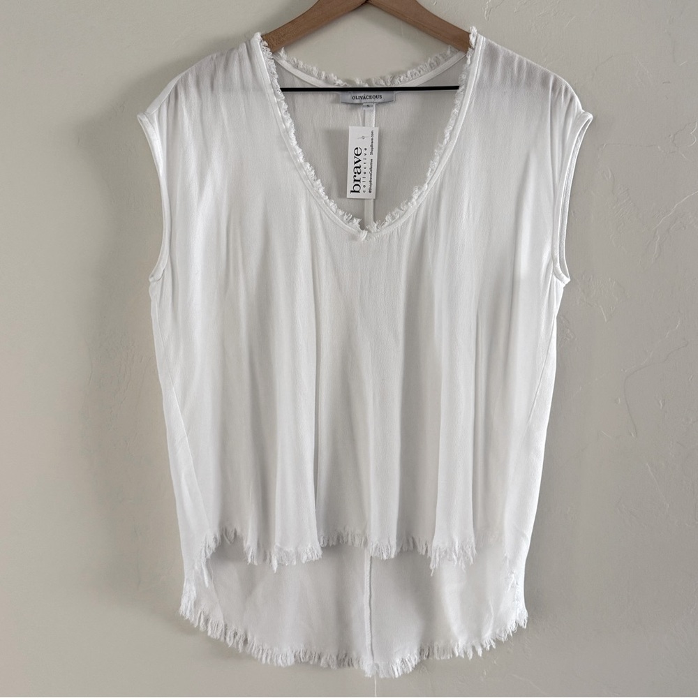 Olivaceous White Blouse NWT